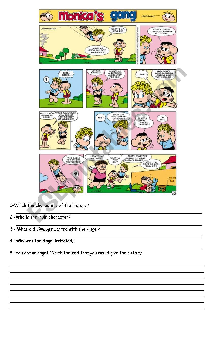 Smudge - comics worksheet