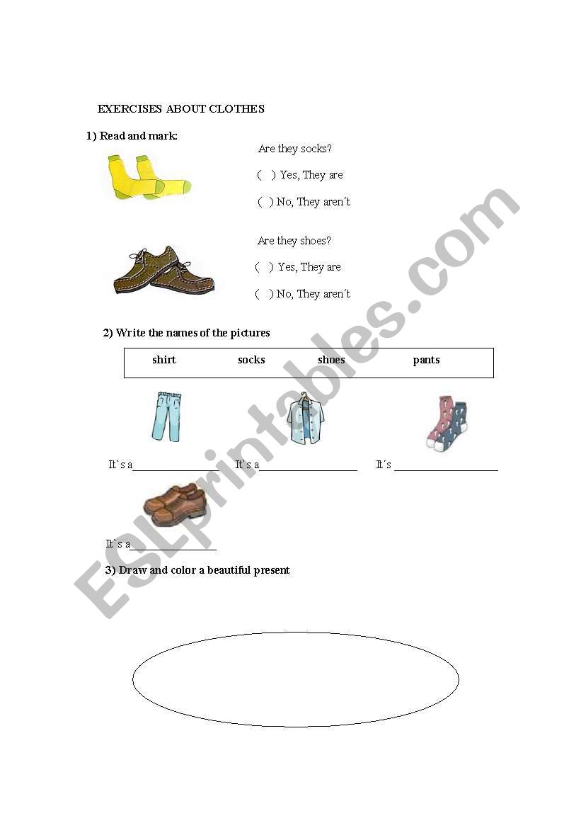 CLOTHES worksheet