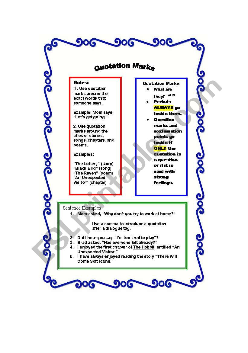 english-worksheets-quotation-marks
