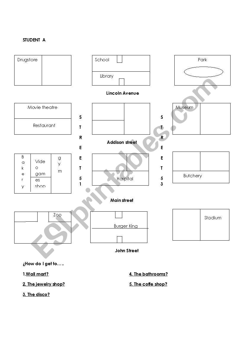 DIRECTIONS B&W version!! worksheet