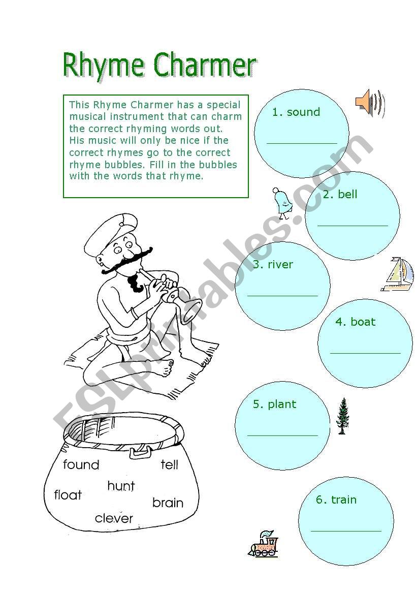 Vocabulary (Rhyming Words) worksheet