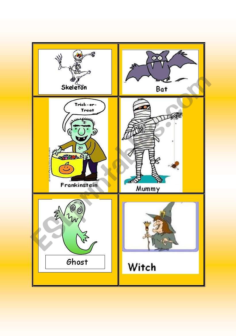 Halloween Word Wall (2pages) worksheet
