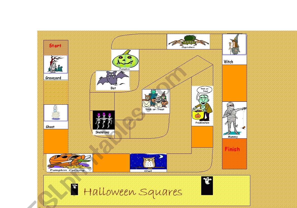 Halloween Squares worksheet