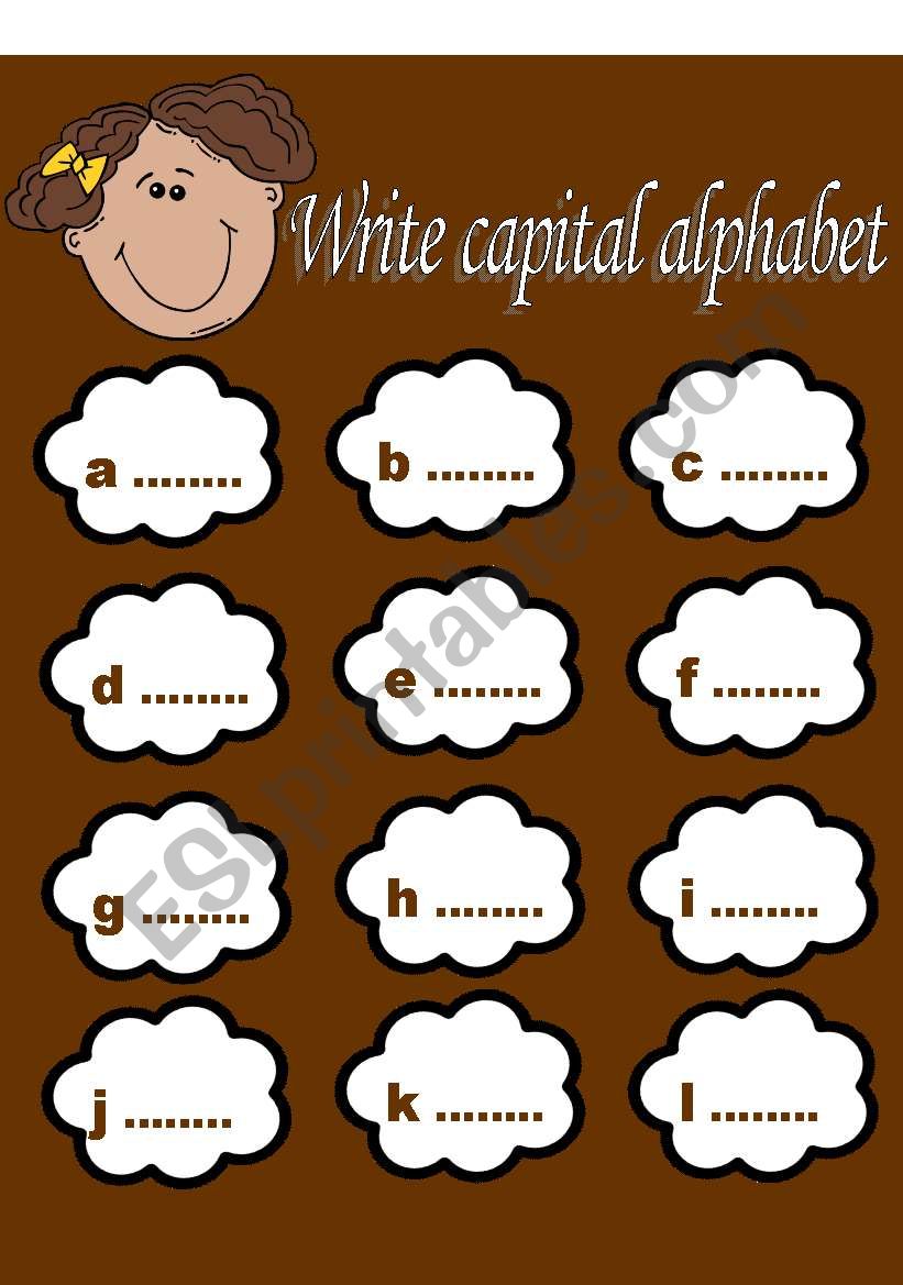 Recognize and write alphabets worksheet