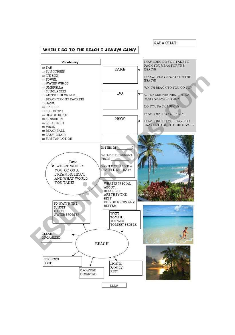 Personal Possesions worksheet