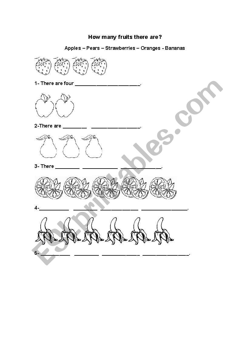 Fruits worksheet