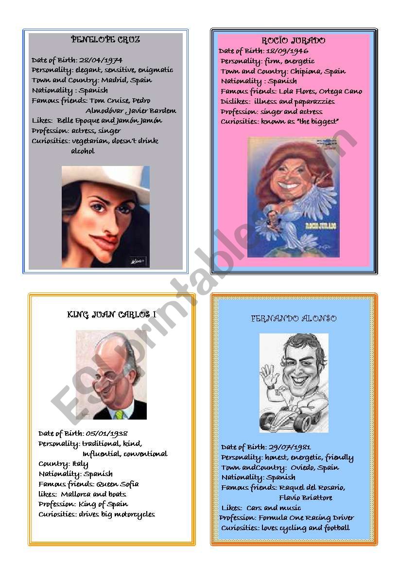Famous people speaking cards 2