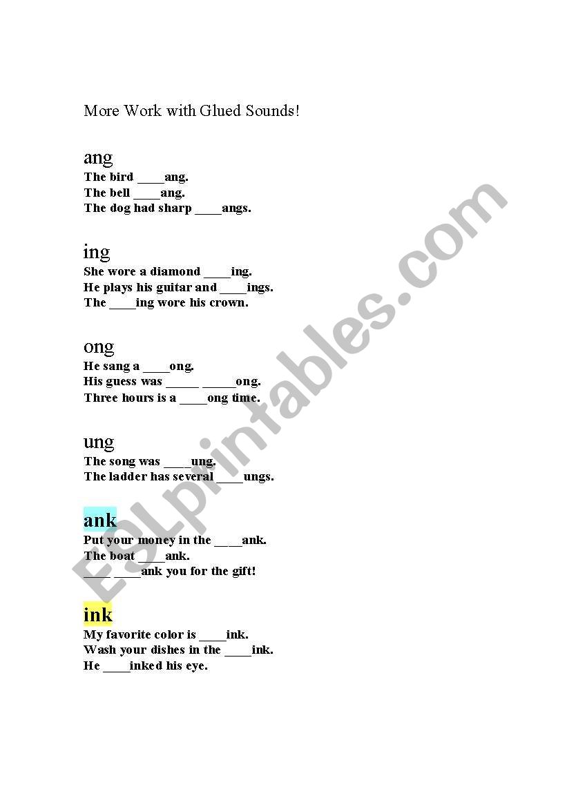 Glued Sounds worksheet