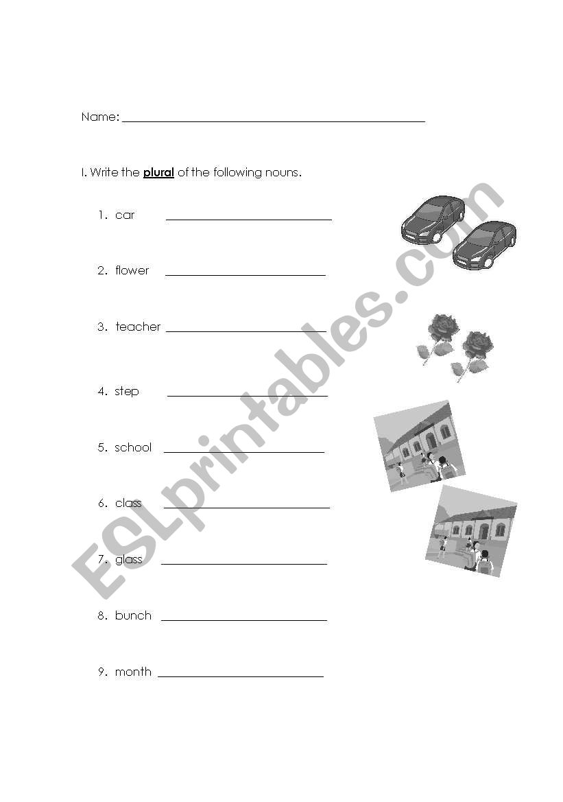 Nouns worksheet