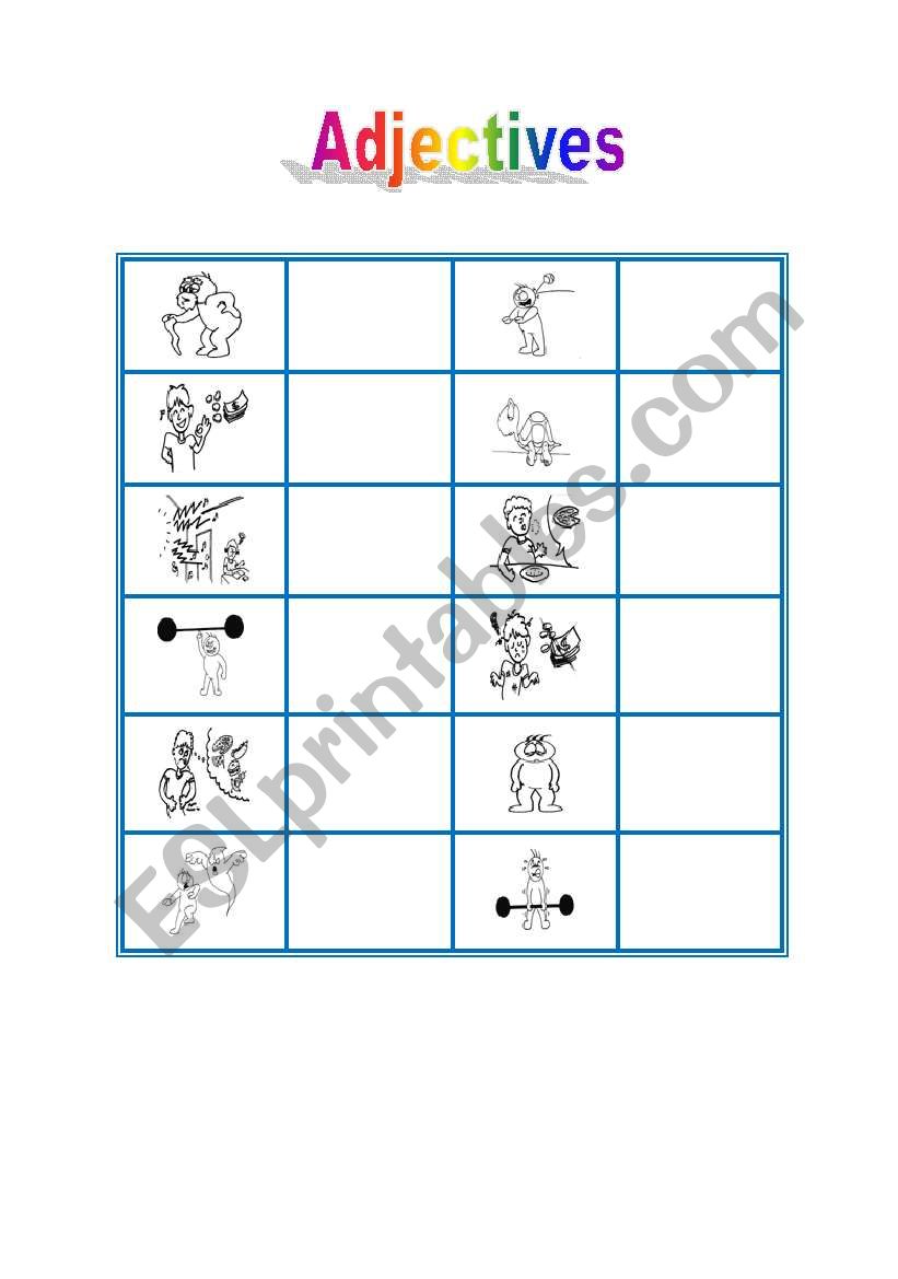 ADJECTIVES worksheet
