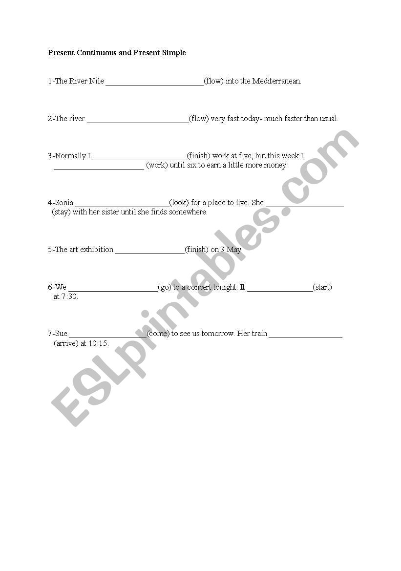 present simple or present continuous tense