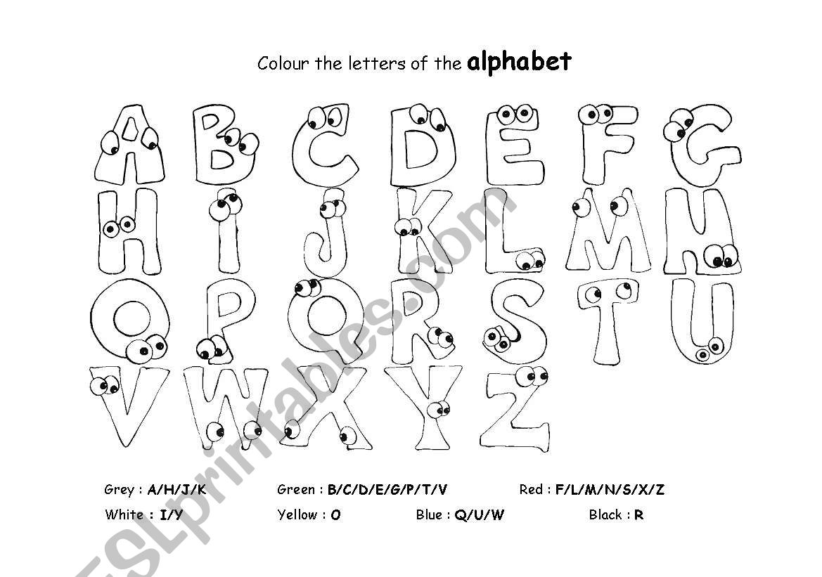 alphabet pronounciation worksheet