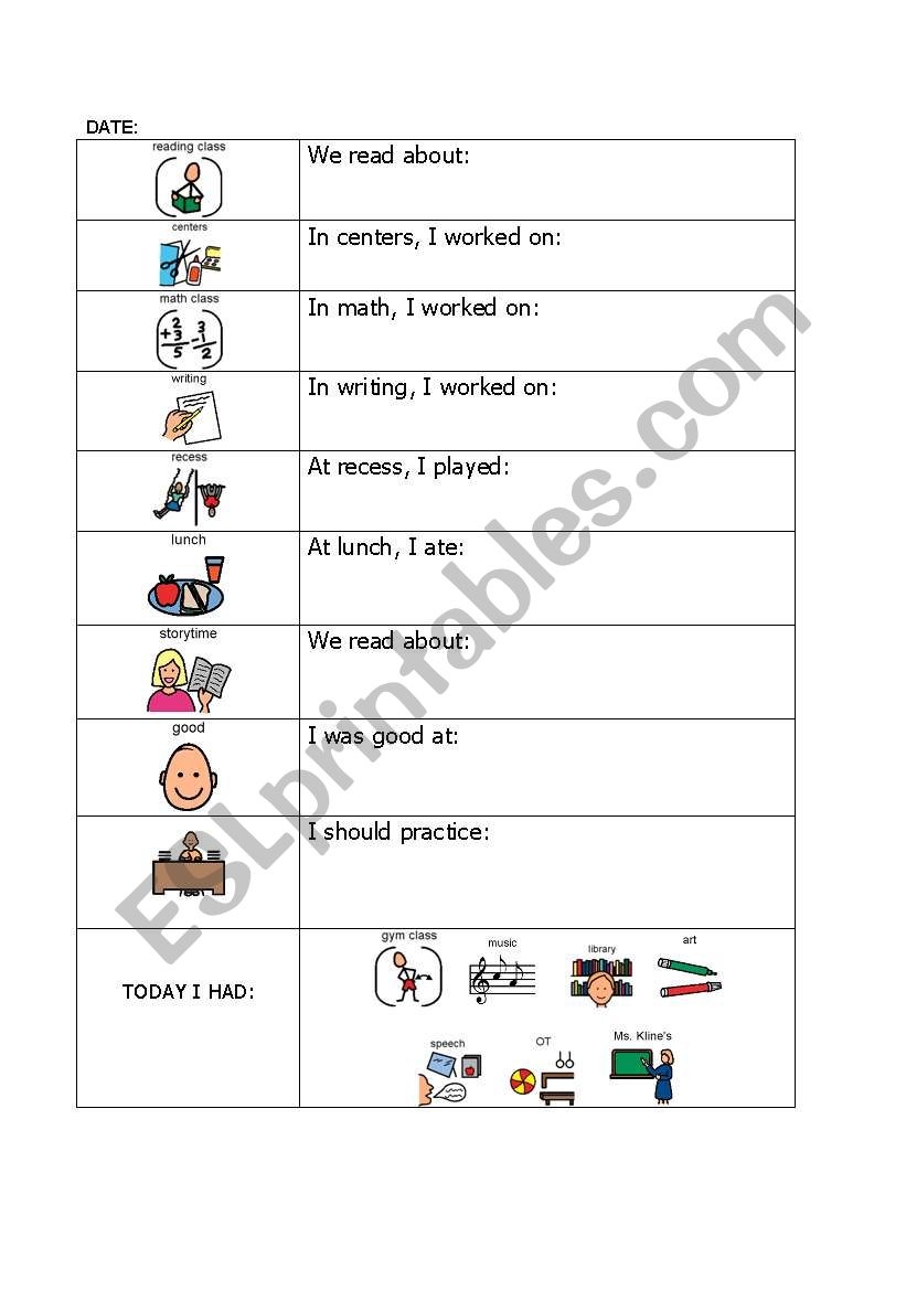 Communicate with Home worksheet