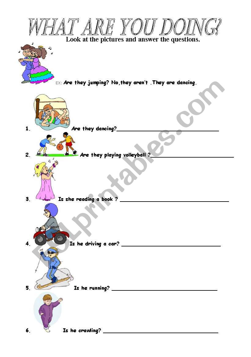 WHAT ARE YOU DOING? worksheet