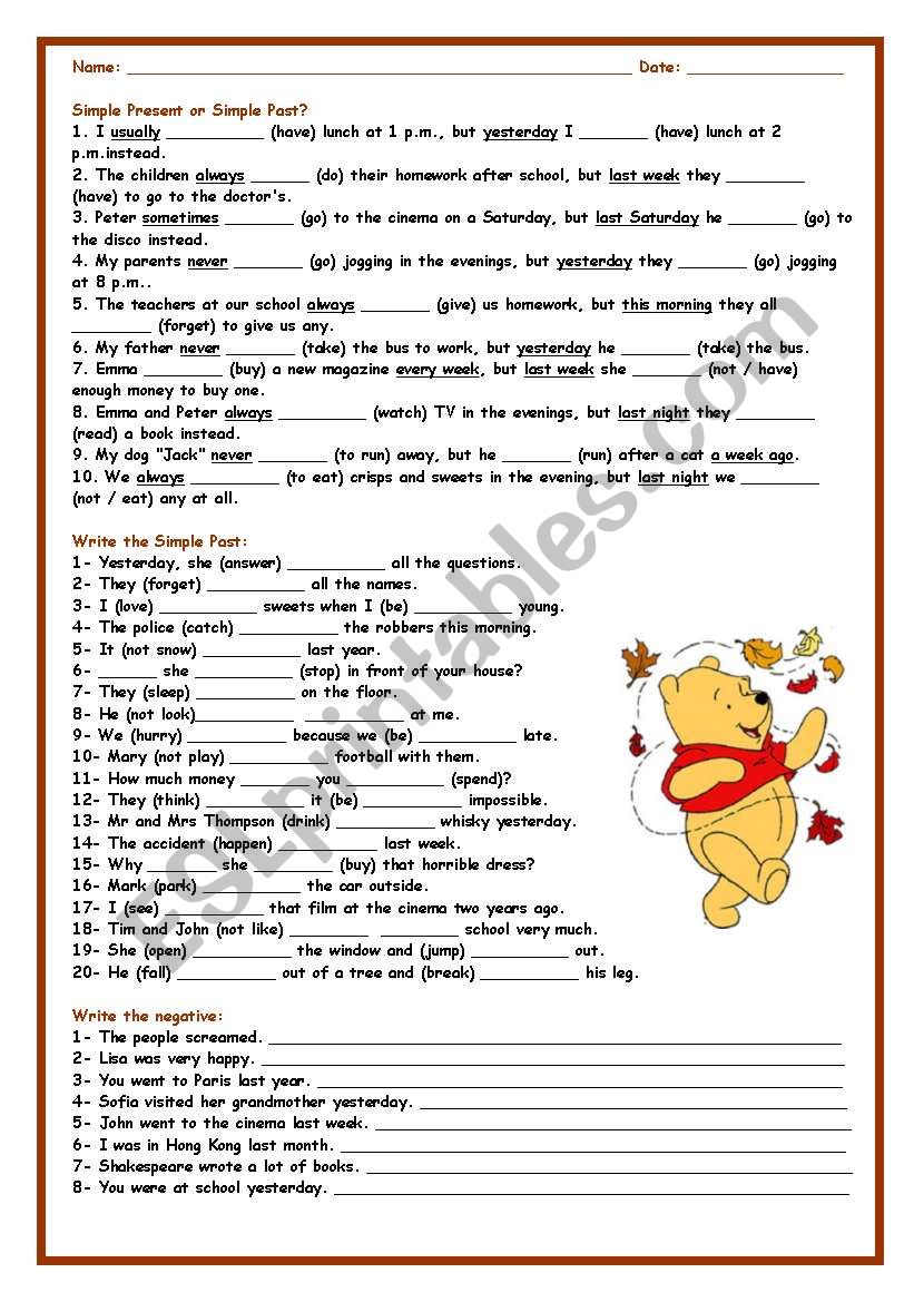 Simple Past or Simple Past? worksheet