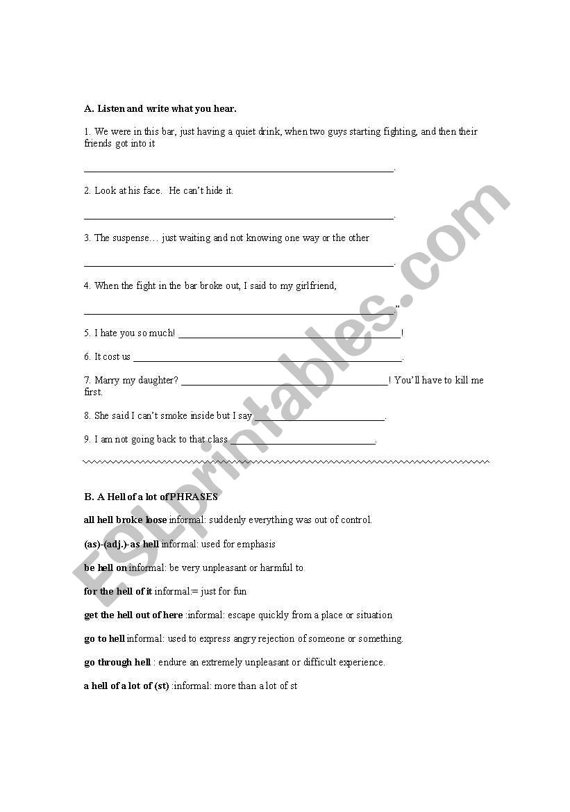 What the? worksheet