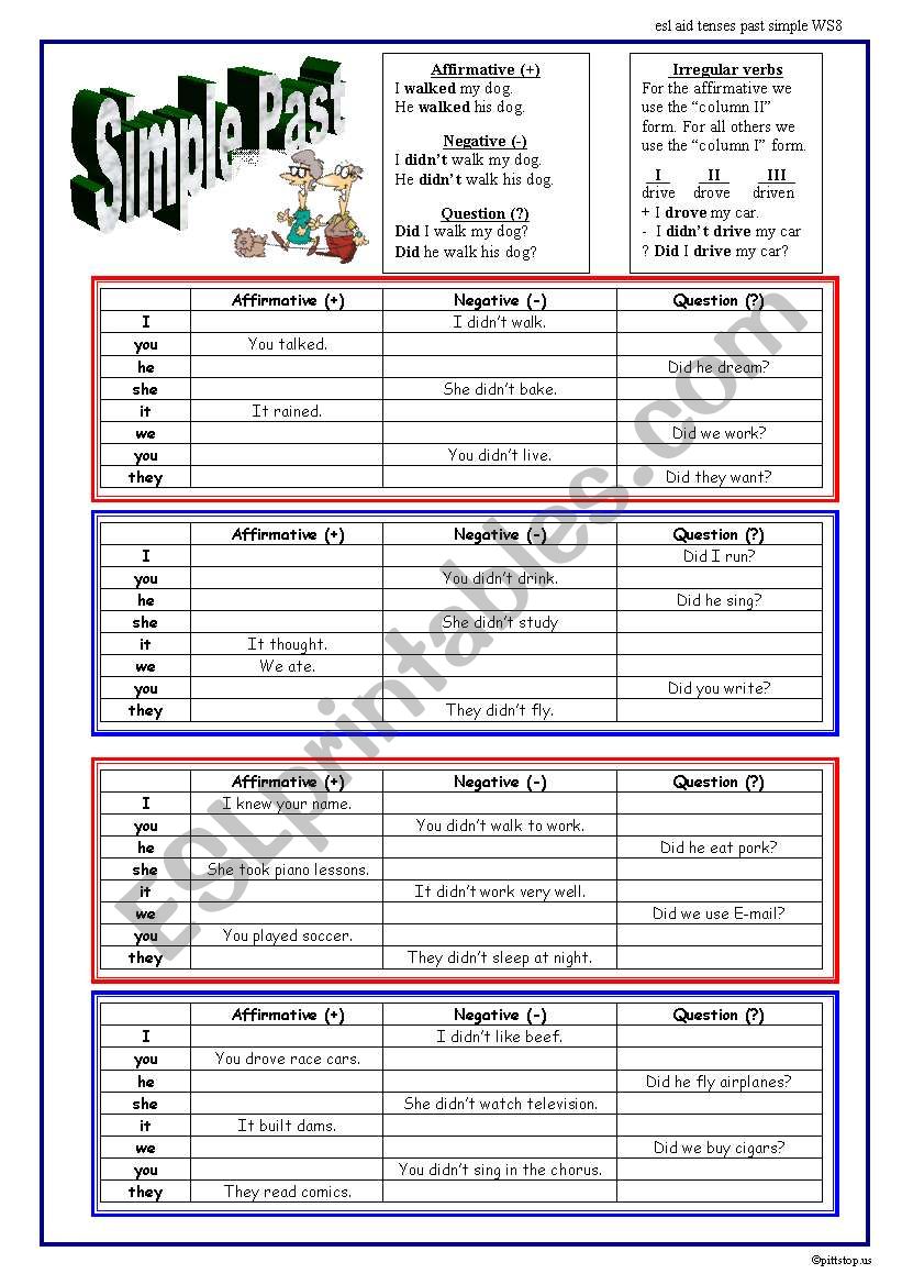 Past Simple Practice Sheet worksheet