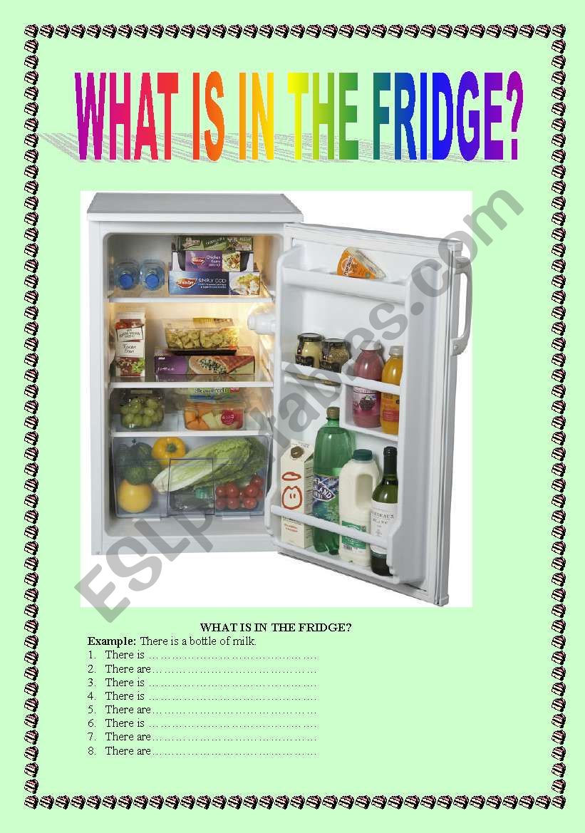 What is in the fridge? worksheet