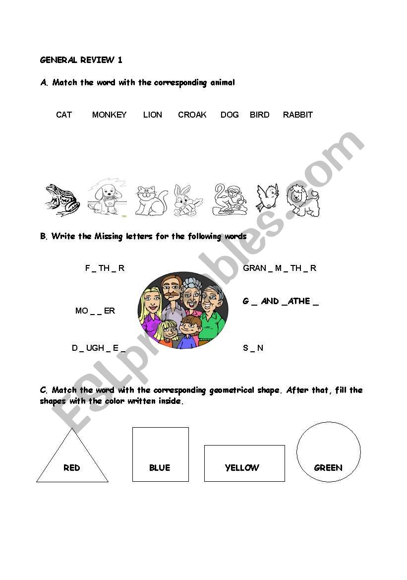 general review worksheet