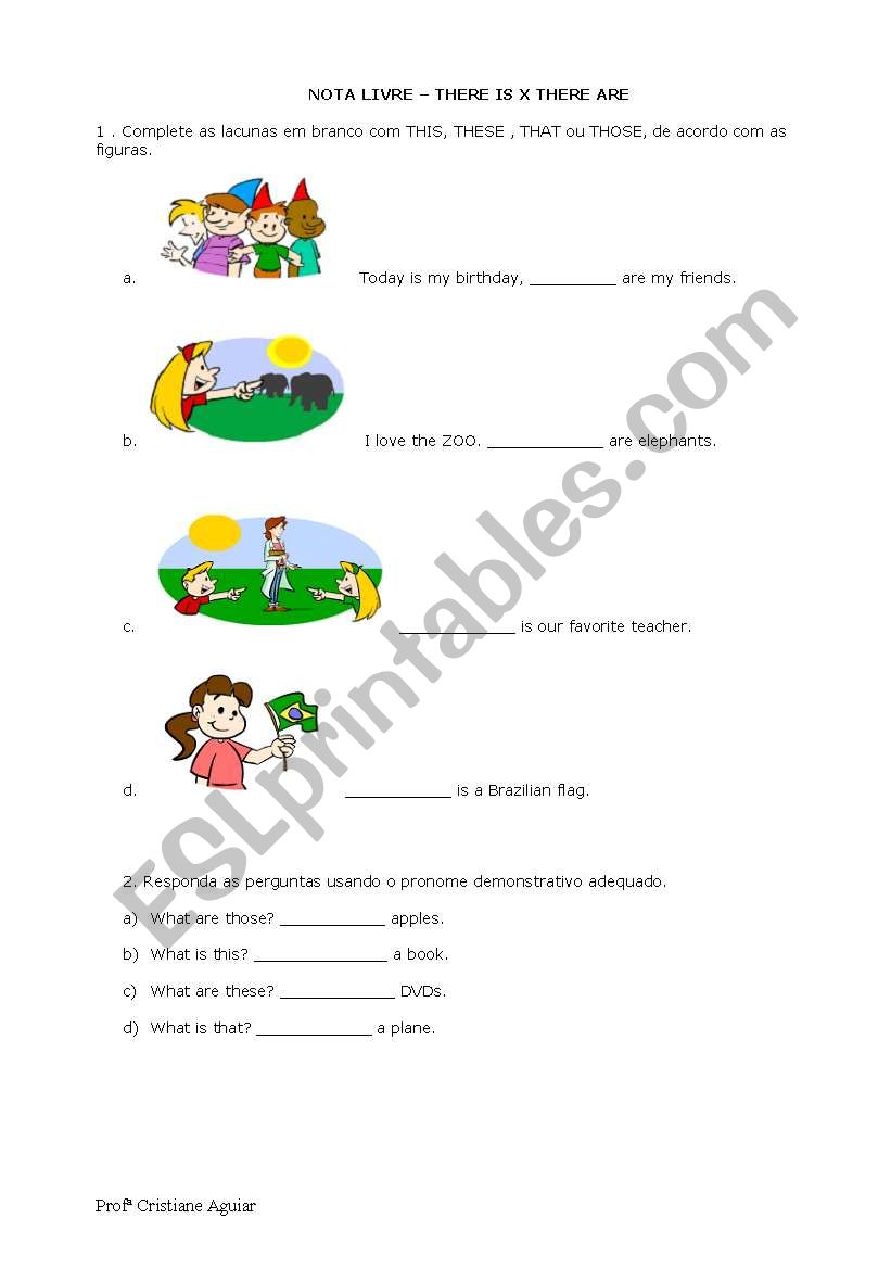 Demonstrative Pronouns worksheet