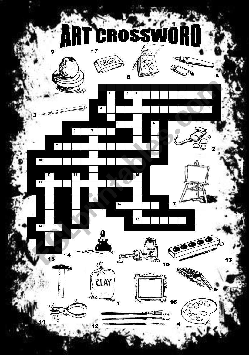 ART ATTACK CROSSWORD worksheet