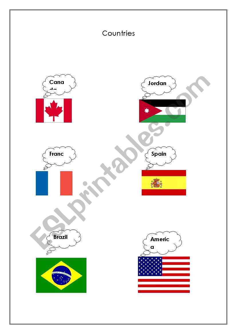 countries worksheet