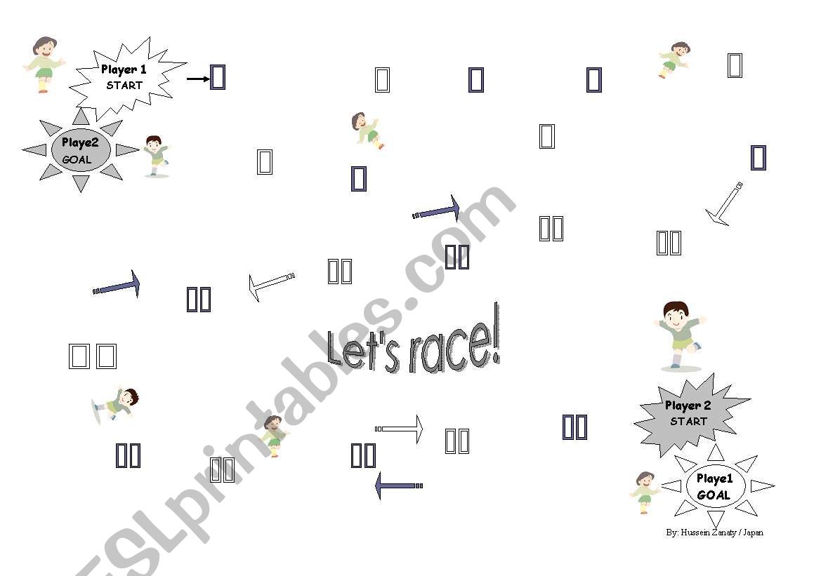 Number ..Race  worksheet