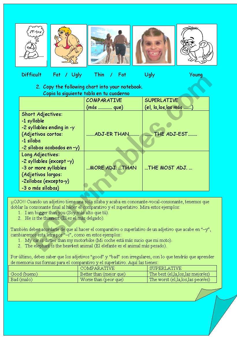 COMPARATIVES 2 OF 5 worksheet