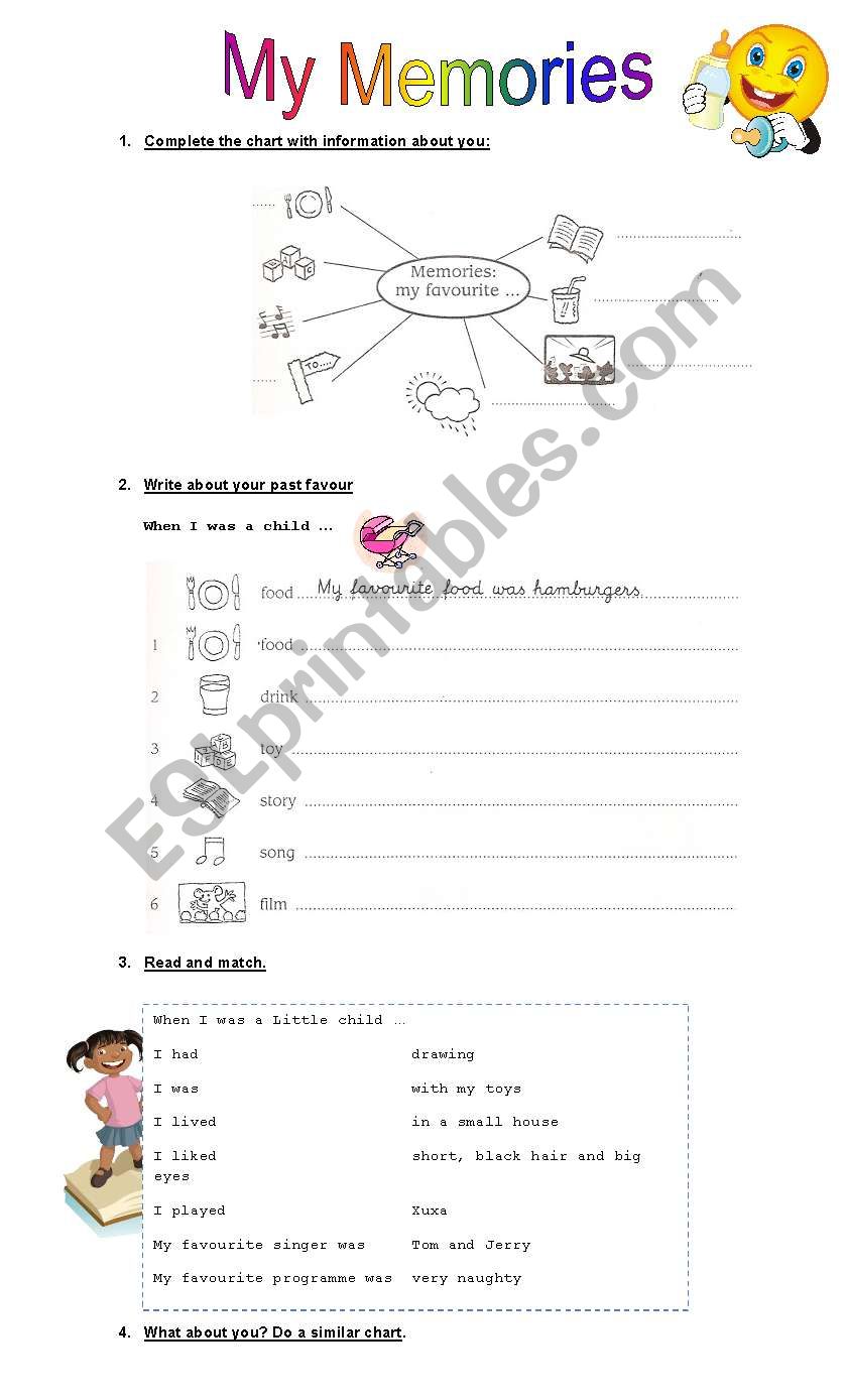 My Memories worksheet