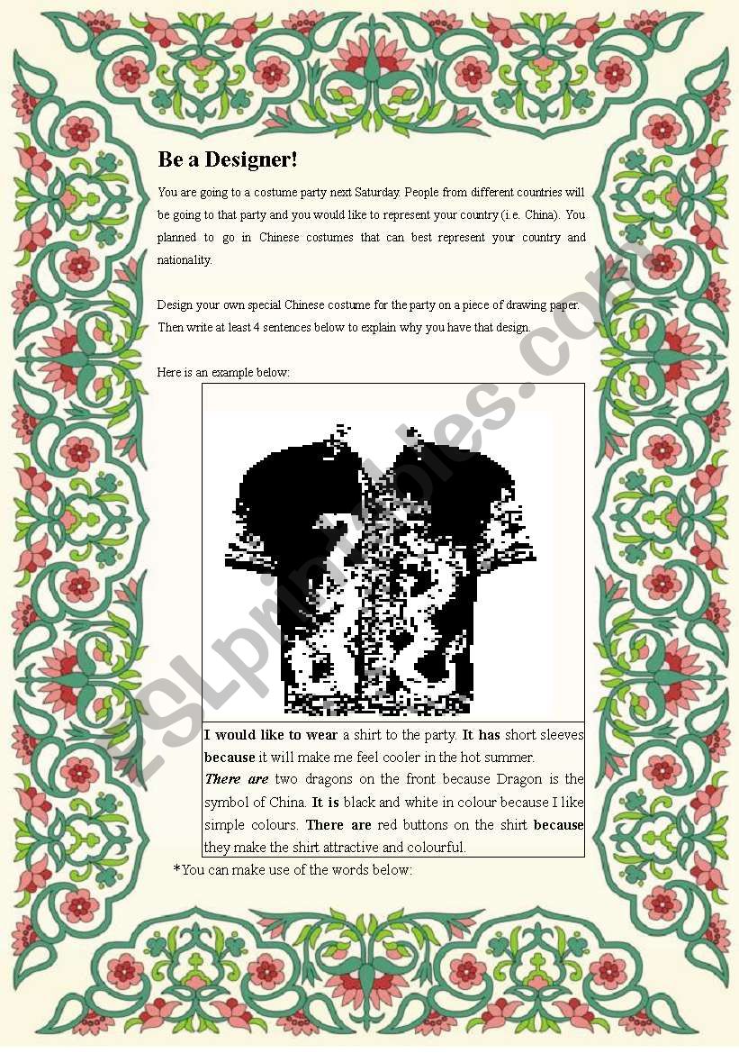 Short Descriptive Writing of Fashion