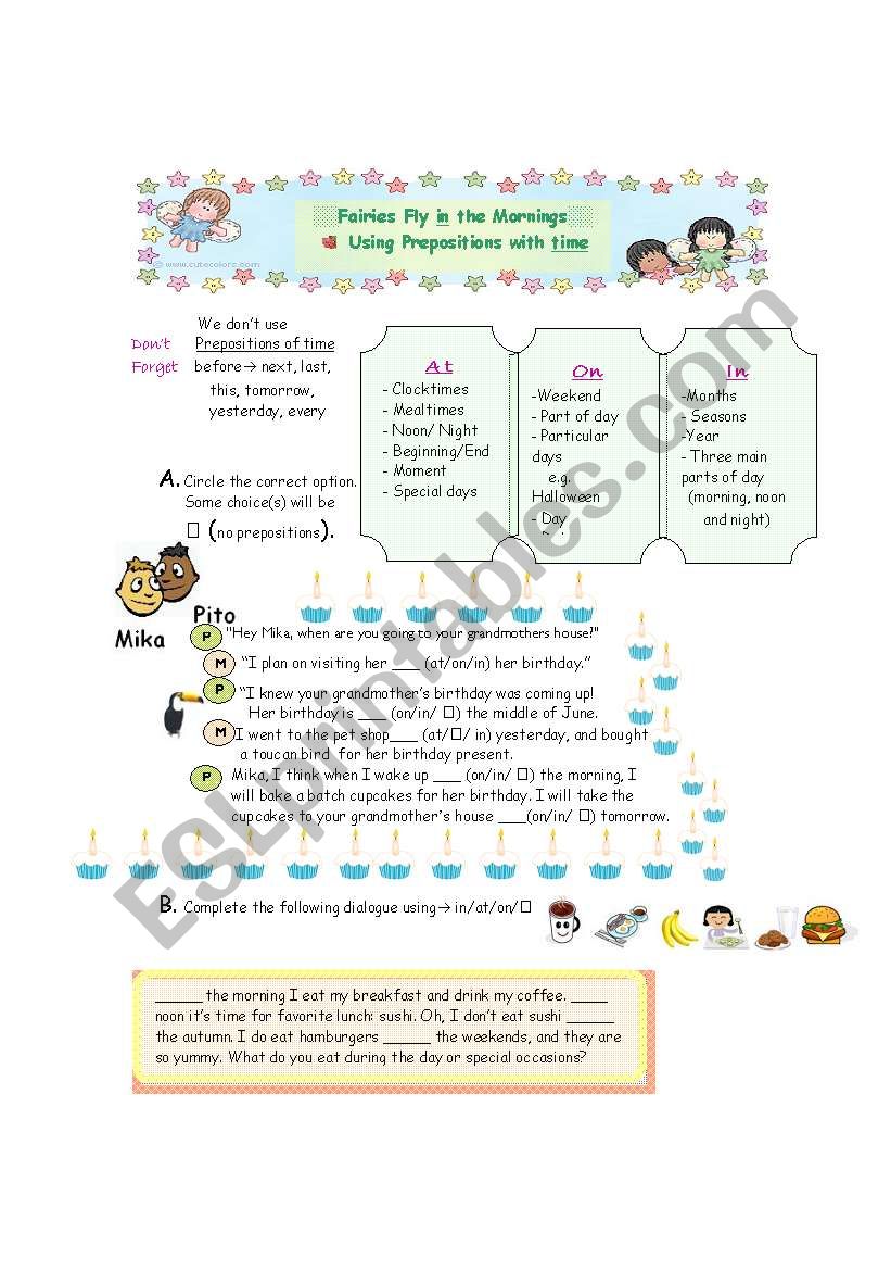 Prepositions of time (In - At - On ) 