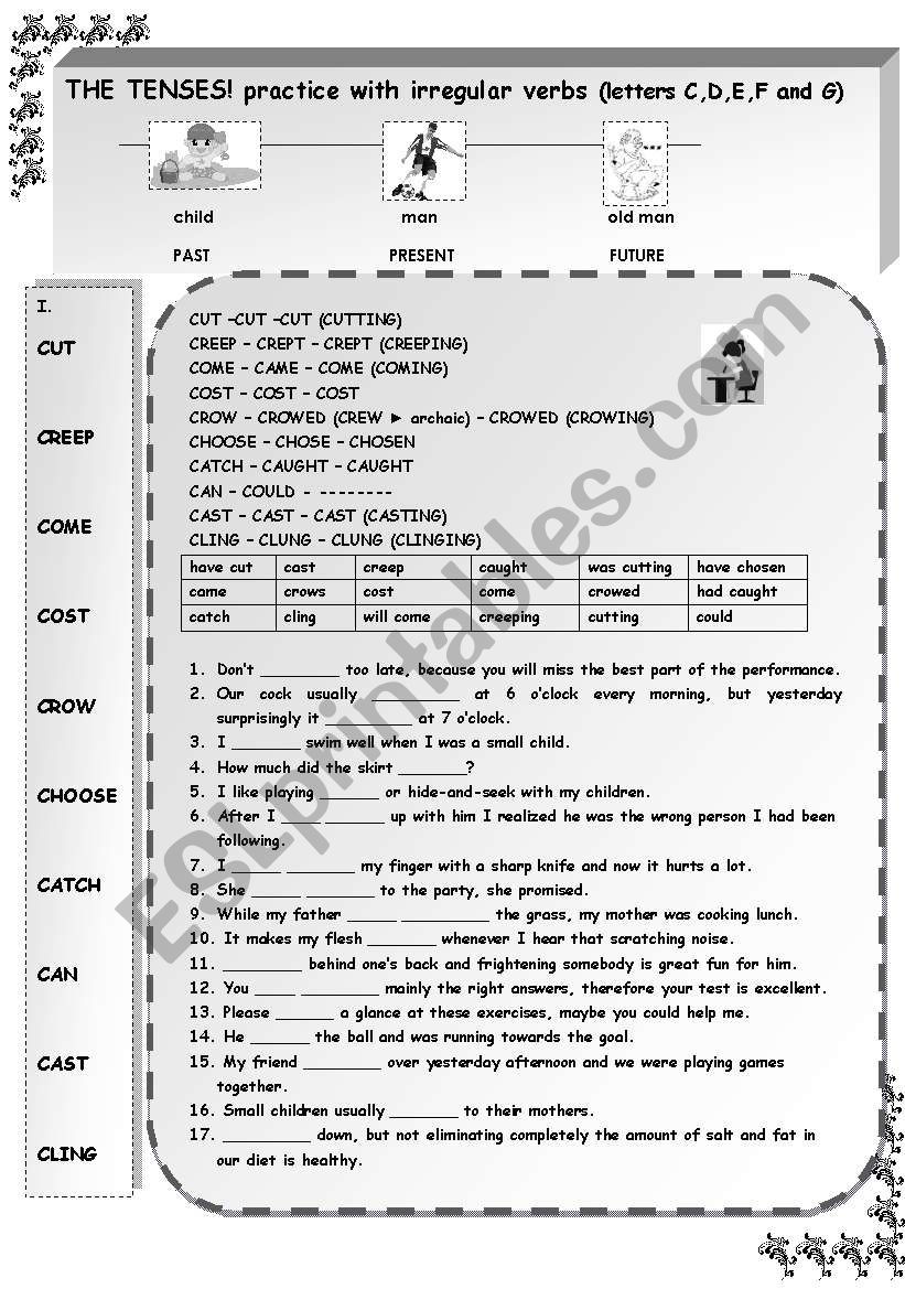 Tenses worksheet