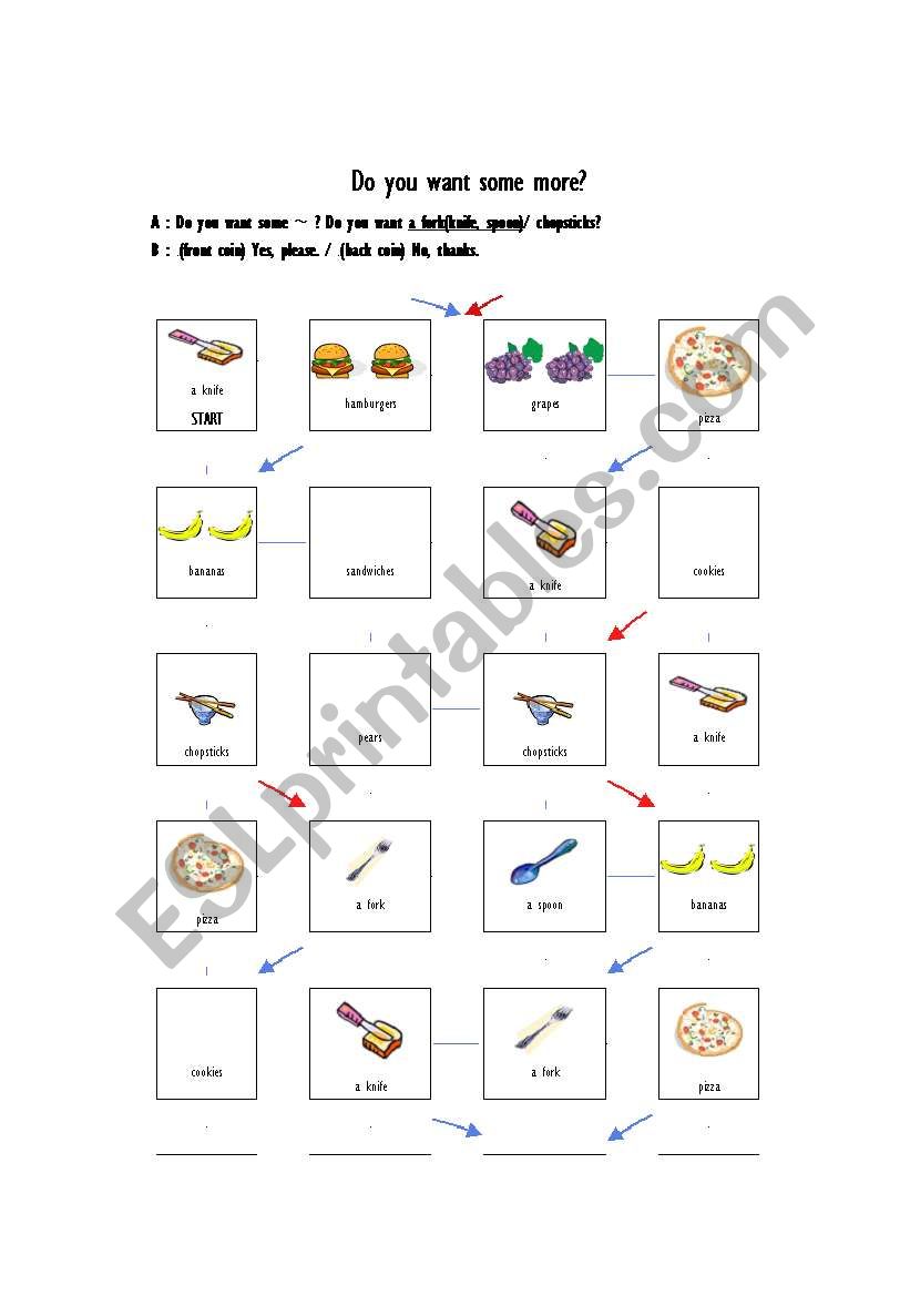 Do you want some more? worksheet
