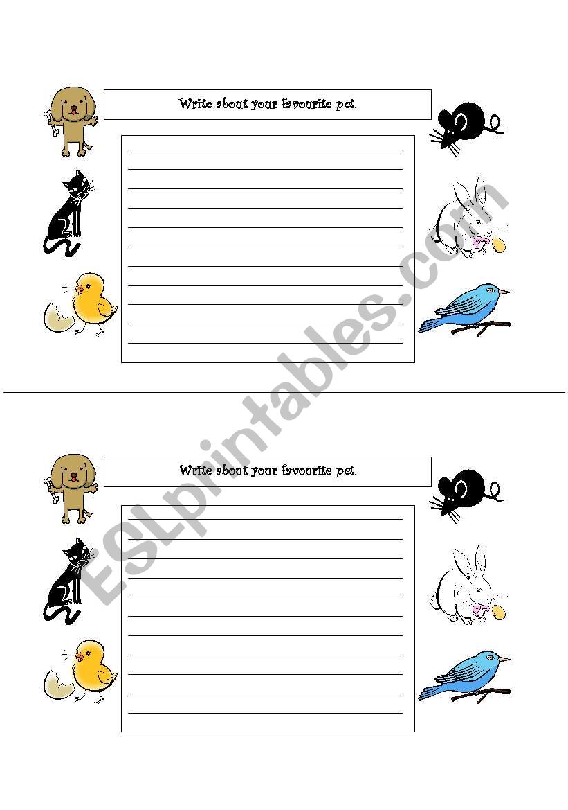 Write about your favourite pet
