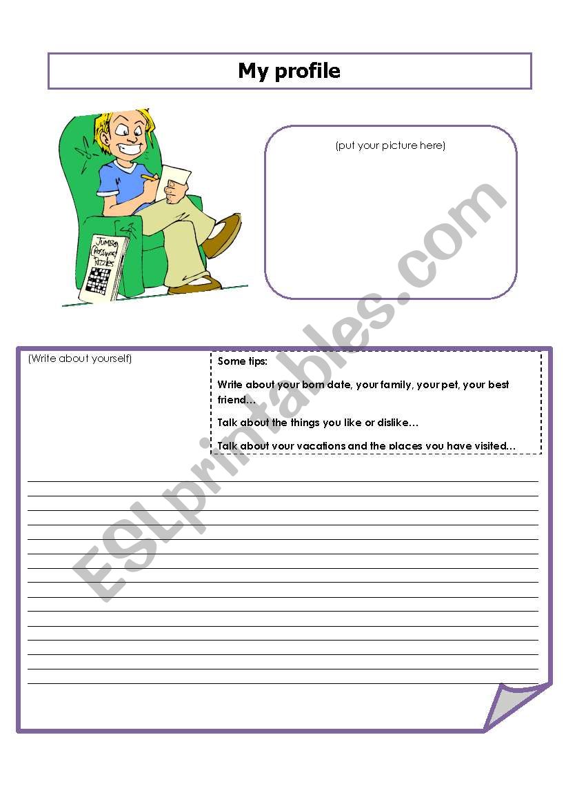 Student profile worksheet