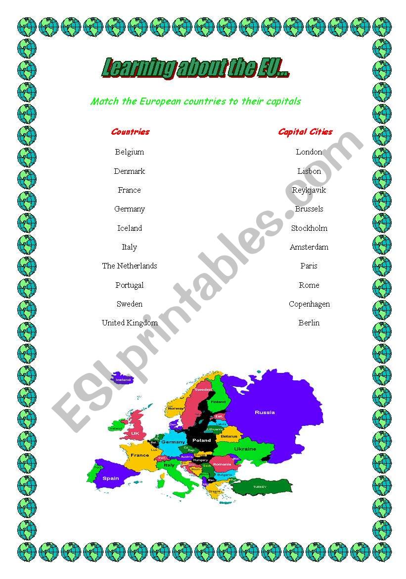 EU countries and capital cities