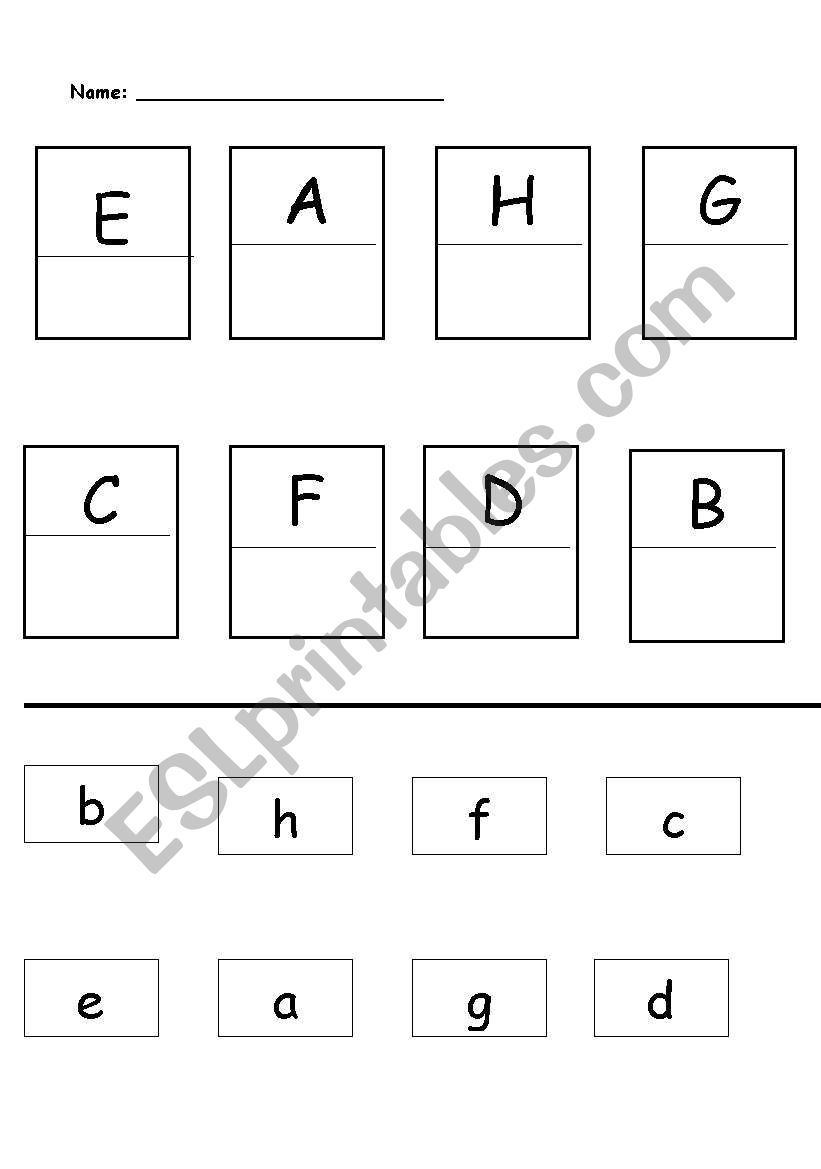 Alphabet Match worksheet