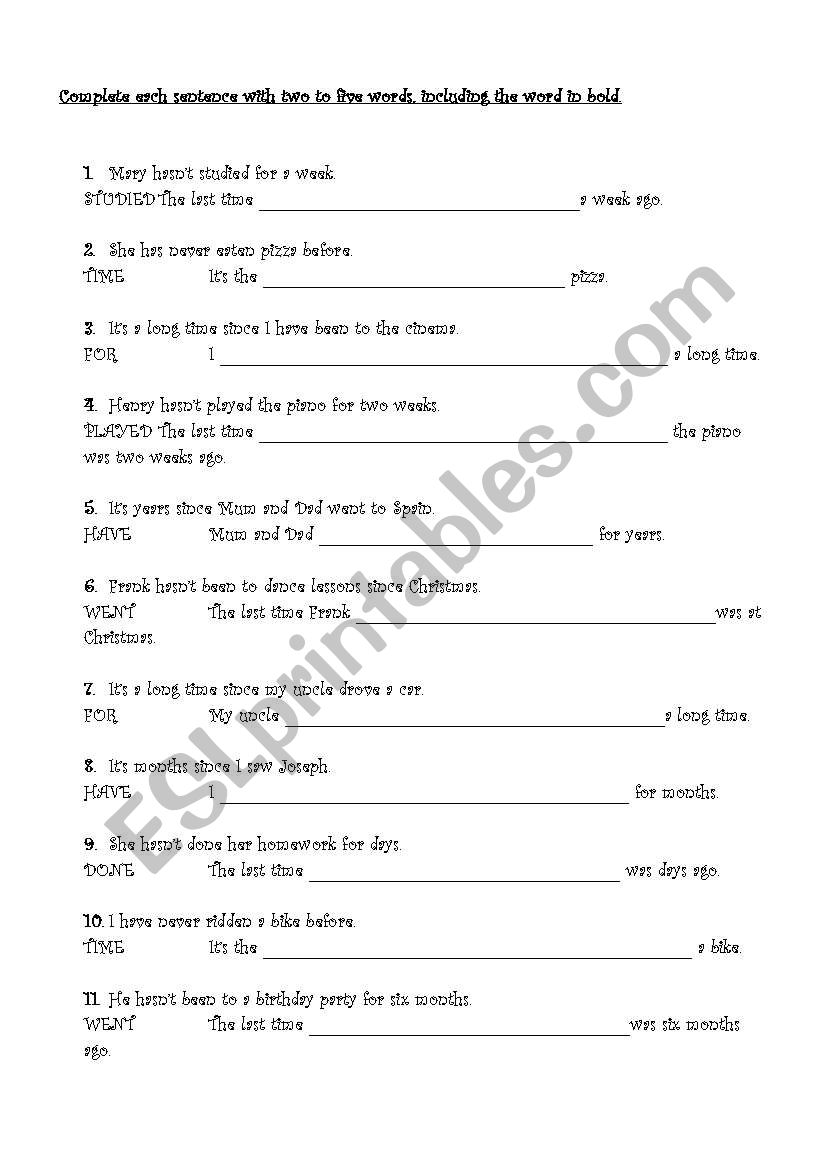 in other words worksheet