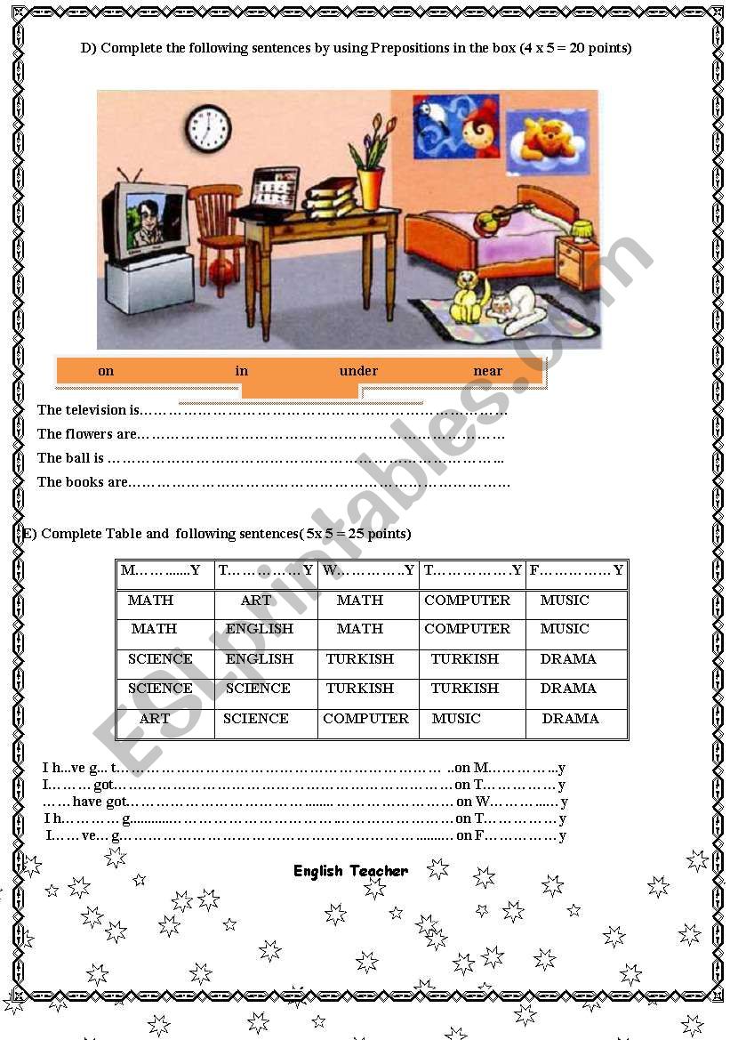 A QUIZ FOR PUPILS -2- (this is second page)