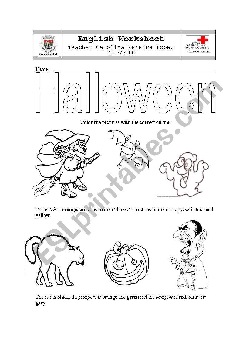 Halloween worksheet