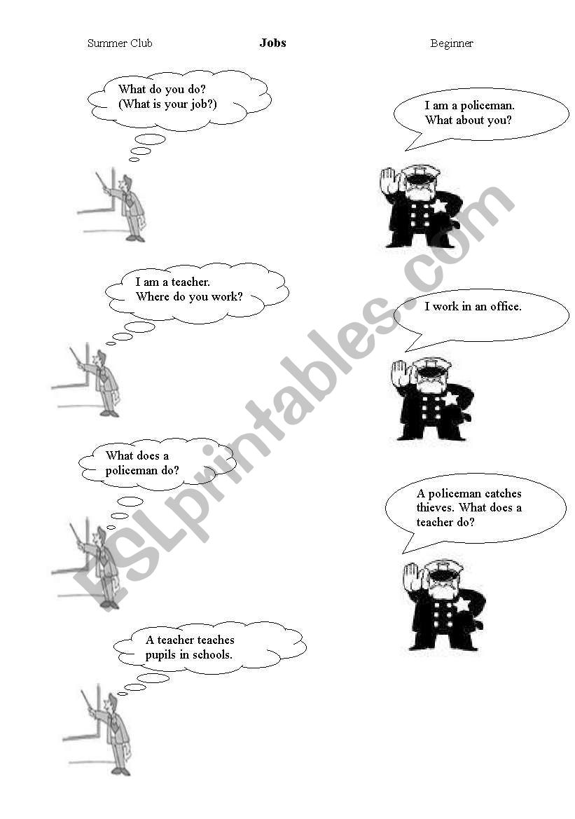 job and work worksheet