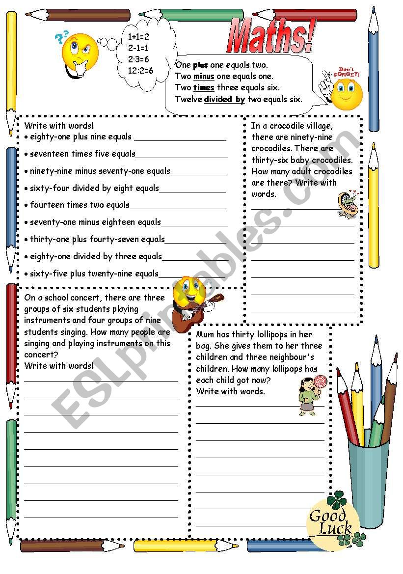 Numbers to 100 worksheet