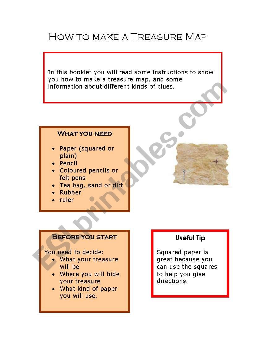 Instructions to make a treasure map