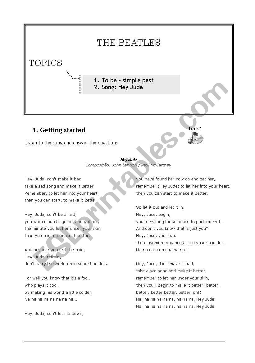 The beatles! worksheet