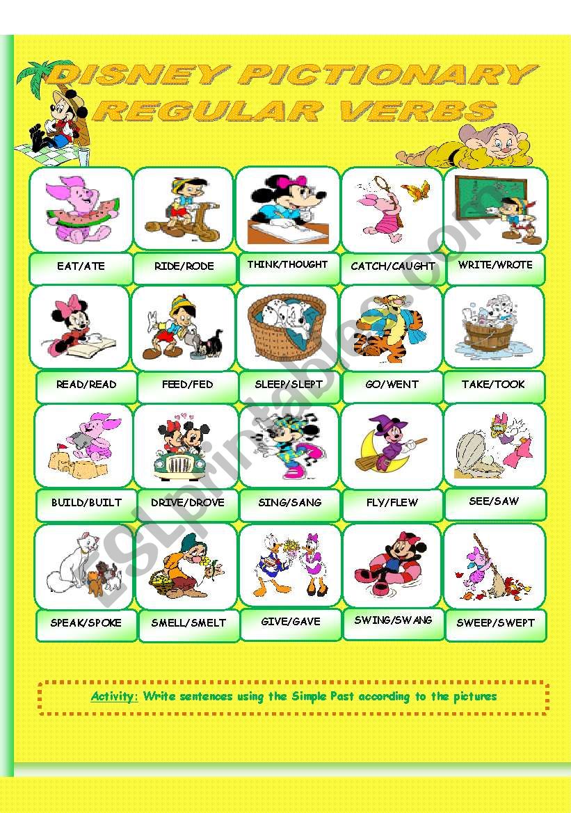 Disney Pictionary_ Irregular verbs