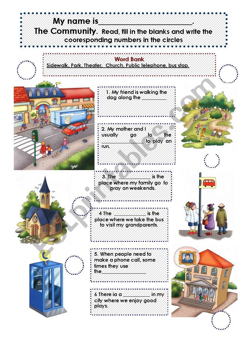 The city II worksheet