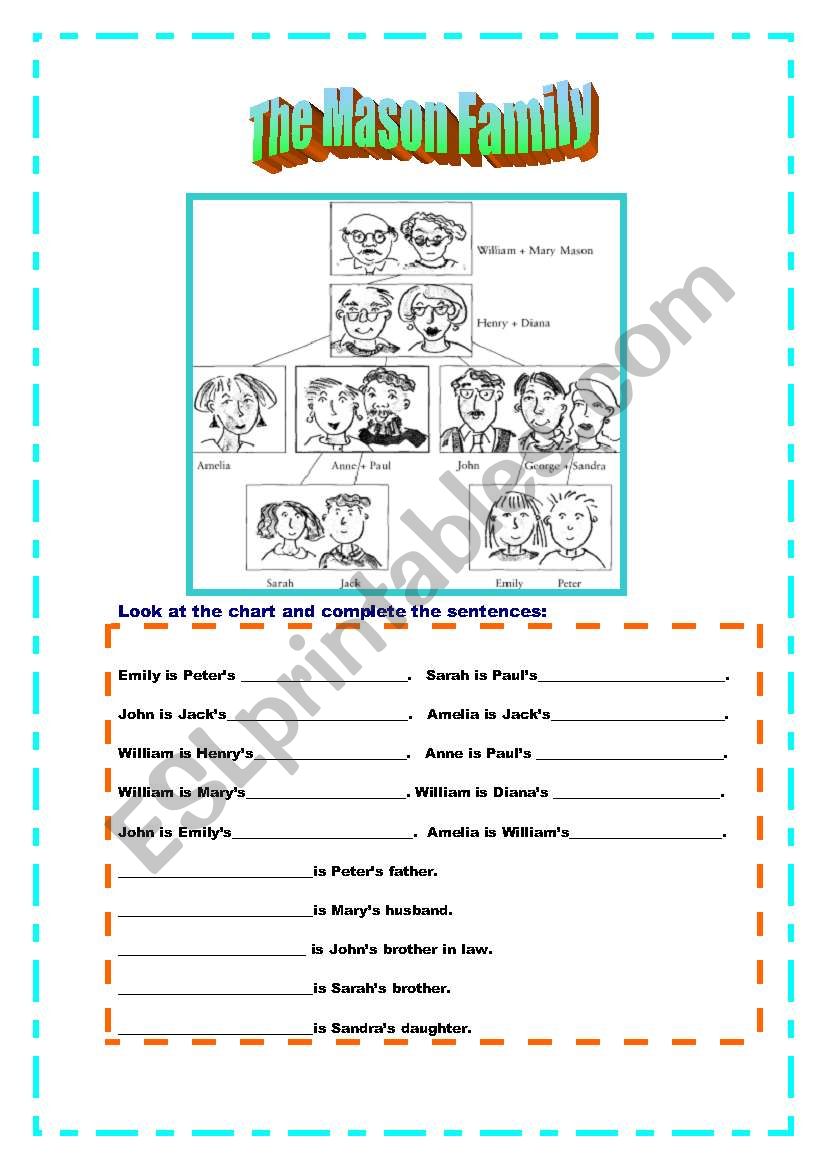 The Mason Family worksheet