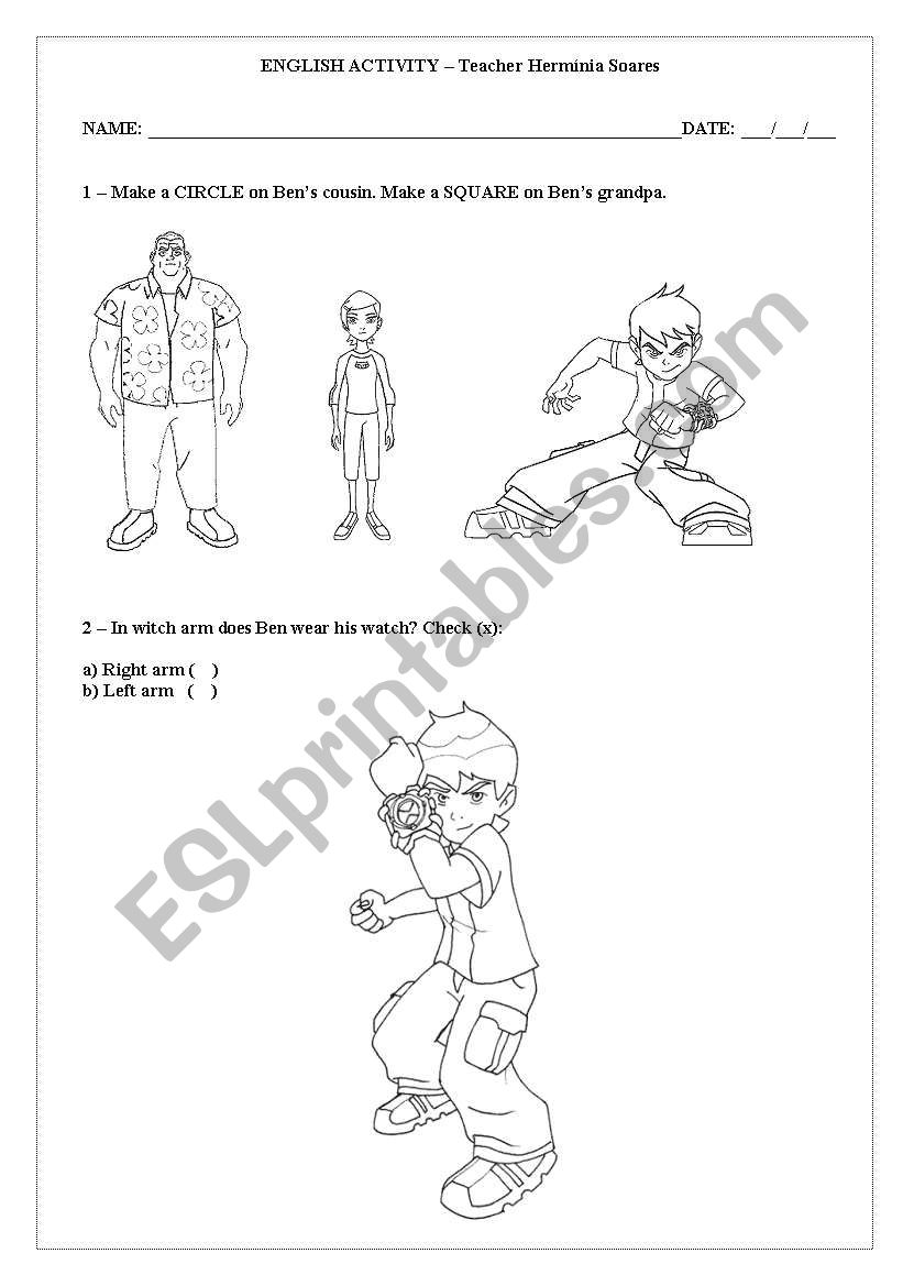 Family vocabulary and left/right hand