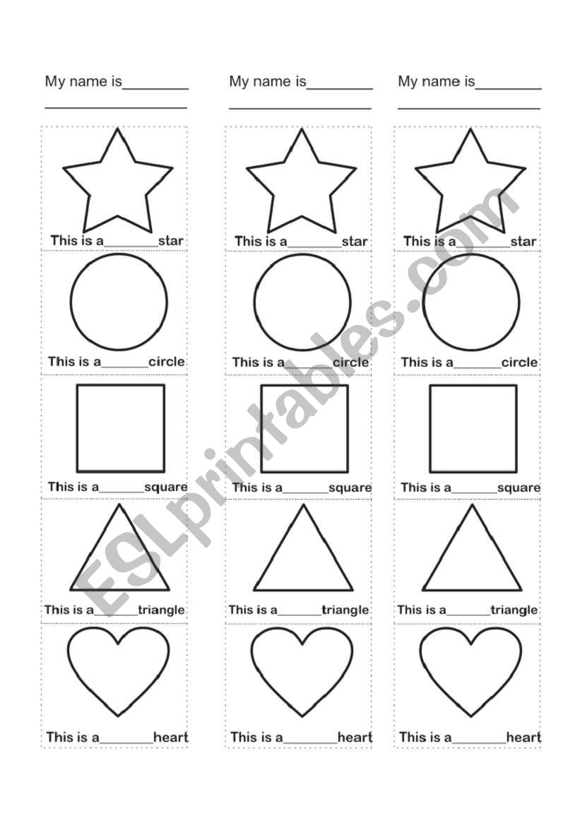 Basic Shapes worksheet