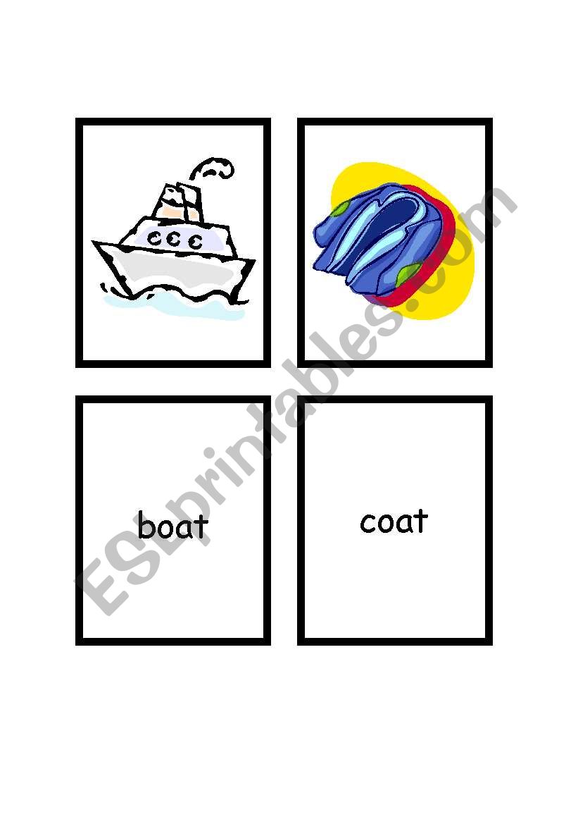 Rhyme cards set 1 worksheet